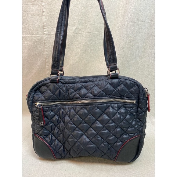 MZ Wallace Crosby Black quilted Nylon w Silver Hardware Bag *No crossbody straps main image 5